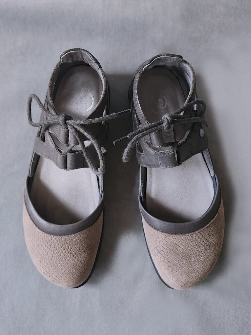 Naot Kata Sandals Women's 37 US 6-6.5 Gladiator Gray Shoes Closed Toe Comfort